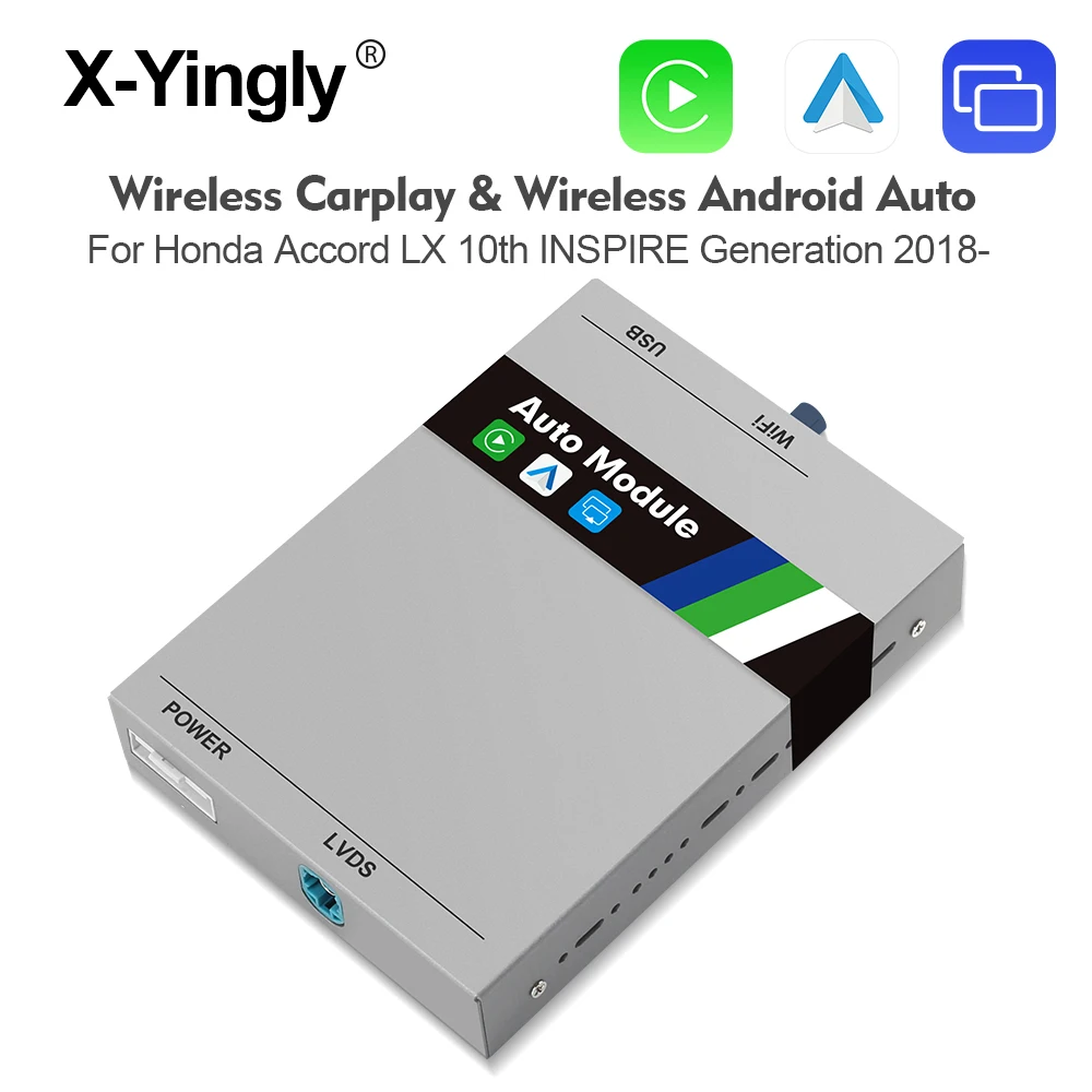 

Wireless Carplay For Honda Accord 10th Generation 2018- Android Auto Ｍodule Box Mirror Link Navigation Camera Video USB