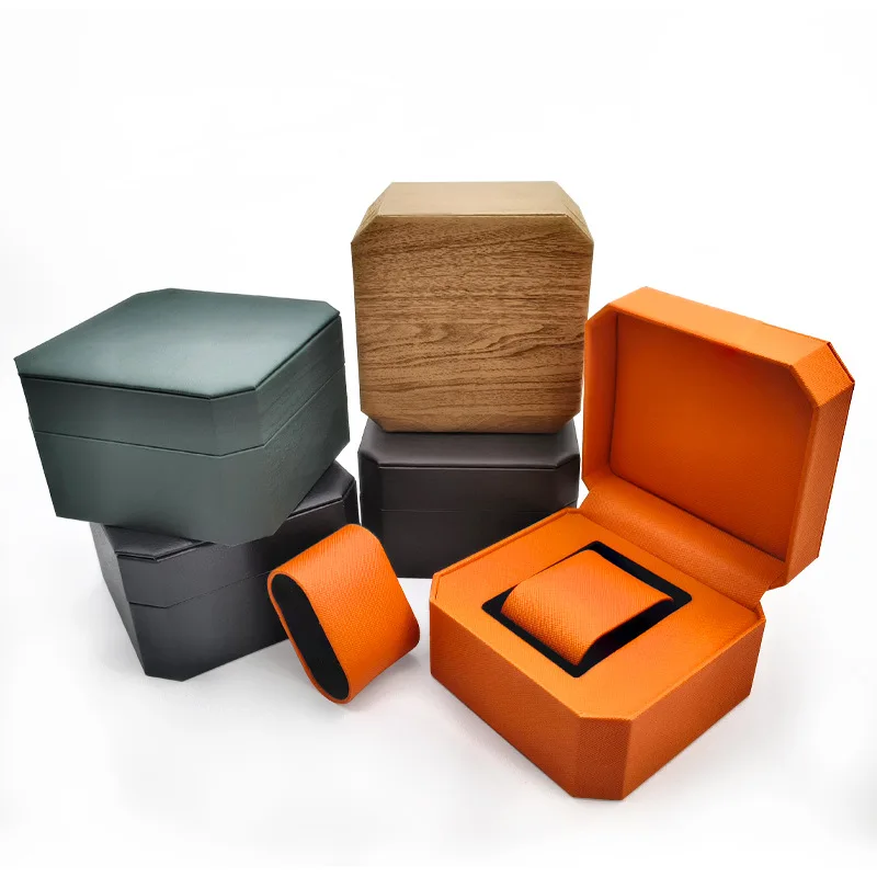 Vintage Watch Case PU Leather Watch Storage Box Stylish Container Jewelry Collection Display Box Outdoor Travel