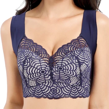 Sexy Strapless Bra Women Plus Size 5XL 6XL 7XL Lace Bras for Women Plus Size Vest Bra Thin Brassiere Full Cup Seamless Bralette 1