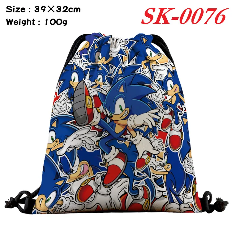 thumbnail image 1 of Bolsa de almacenamiento portátil de bolsillo de gran capacidad con cordón para guardar ropa y juguetes de niños, con diseño de Sonic The Hedgehog, 1 of 4
