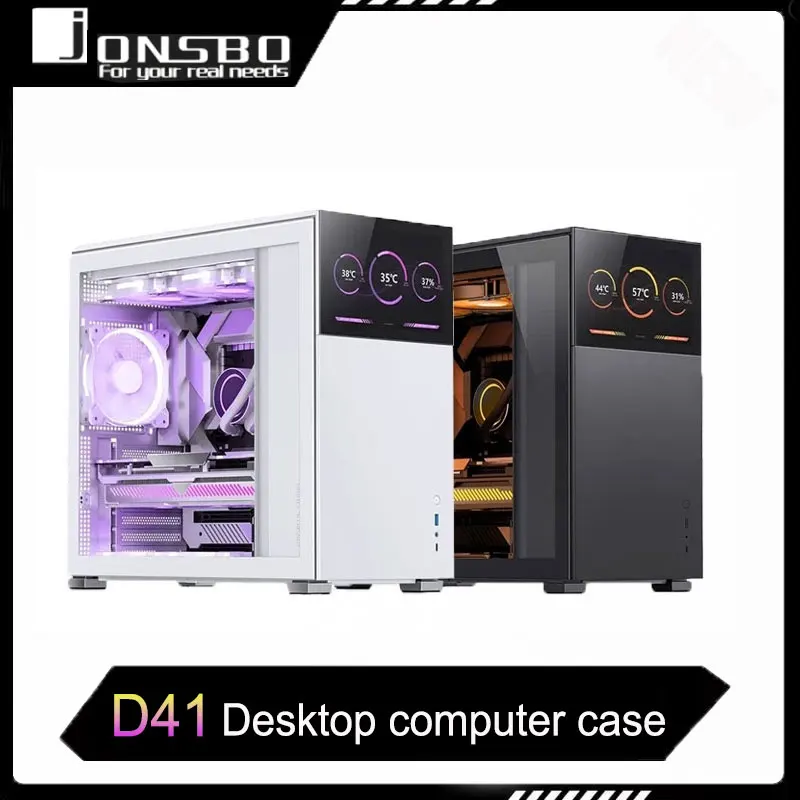 PC Case PC Chassis Computer Chassis Frame JONSBO D41 Desktop Chassis ATX motherboard/360 water-cooled MESH secondary screen version