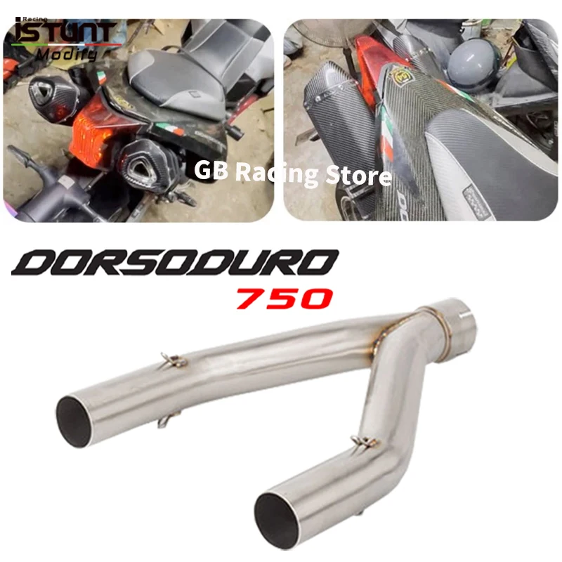 

Motorcycle Exhaust Muffler Middle Link Pipe Escape Moto Muffler Slip On For Aprilia Dorsoduro 750 2008-2016 SMV750 SMV 750