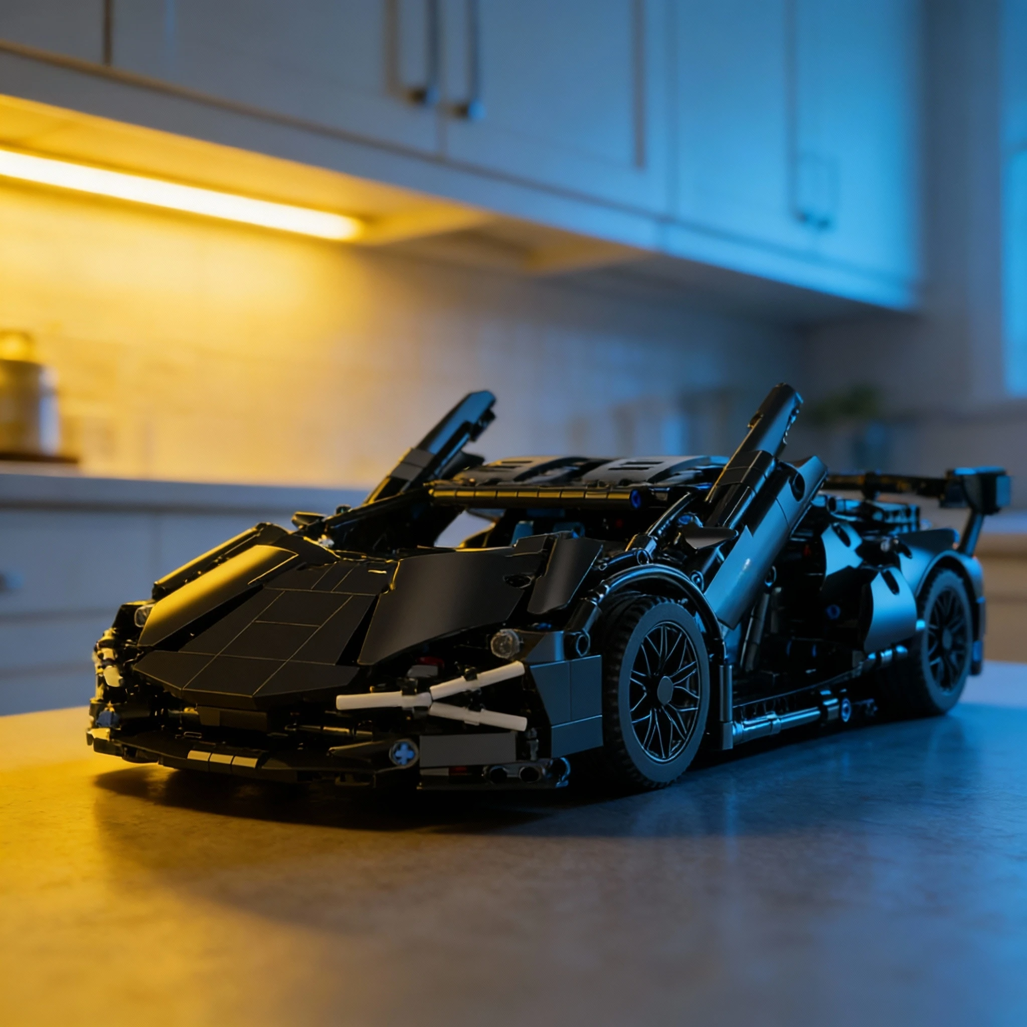 Advanced Racing Sports Car Building Block Set - 1280+ Piece DIY Supercar Puzzle