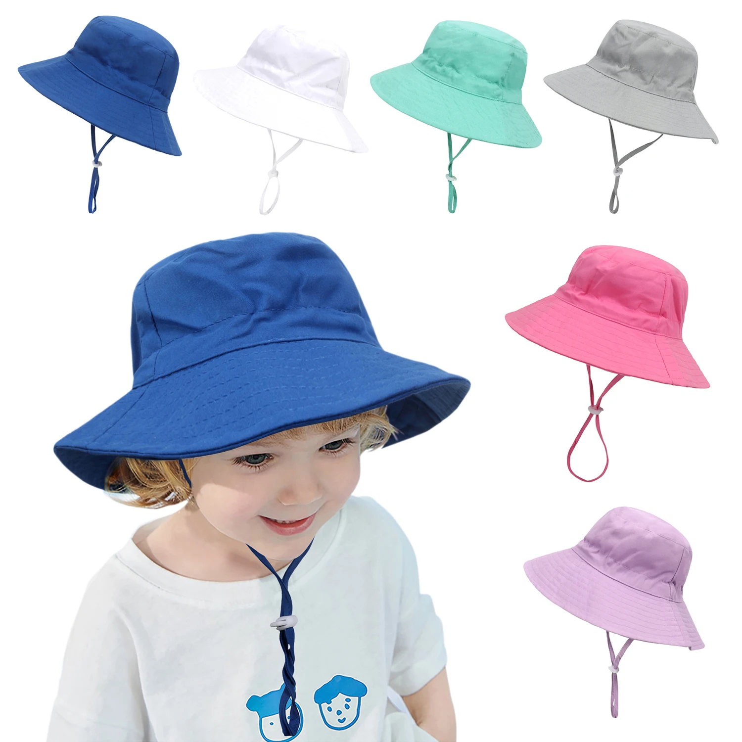 Cappello Da Pescatore Bambino - Protezione Solare UPF 50+, Regolabile, Unisex, Per Spiaggia - Foto 11