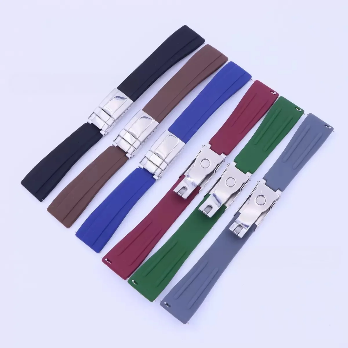 Universal 20mm Silicone Rubber Watch Strap - Versatile Wristband