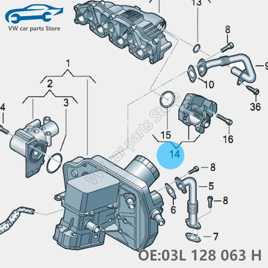 Diesel Engine Electronic throttle 03L128063H 03L 128 063 G For Audi A3 A4 A5 A6 C6 Q5 TT VW Golf MK6 CC EOS Multivan Beetle