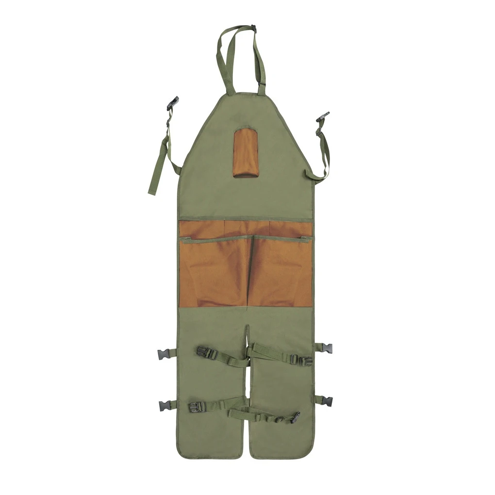 Wear-resistant Oxford Apron for Gardening Work Multiple Pockets for Small Tools Pruning Branches Picking Dirt-resistant