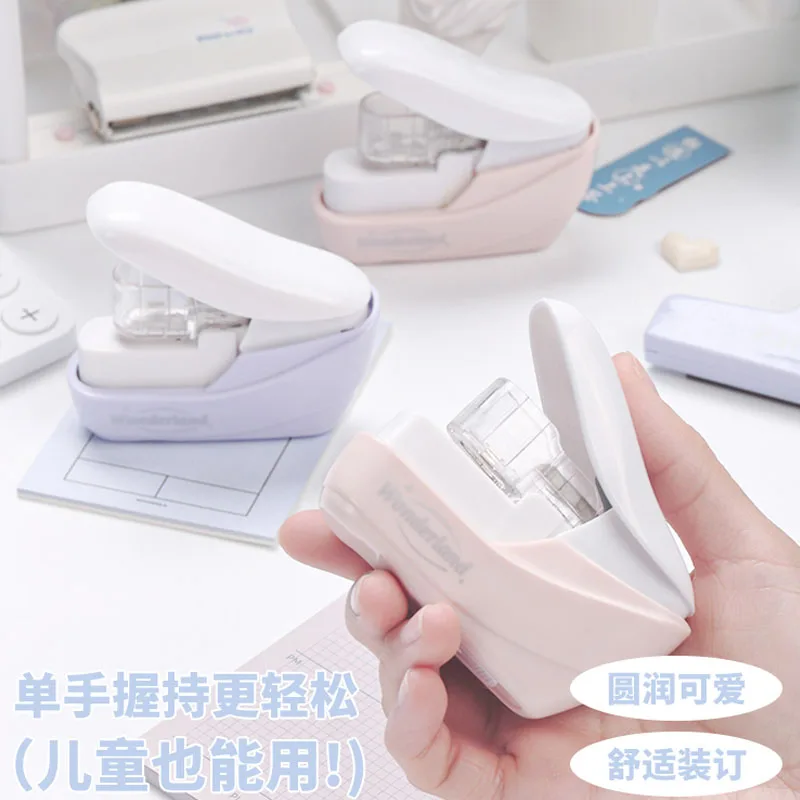 미니 스테이플리스 스테이플러, 책 종이 스테이플링 스테이플러, 스테이플러 없음, 스테이플러, DIY 종이 바인딩, 학교 사무용품, 안전한 휴대용