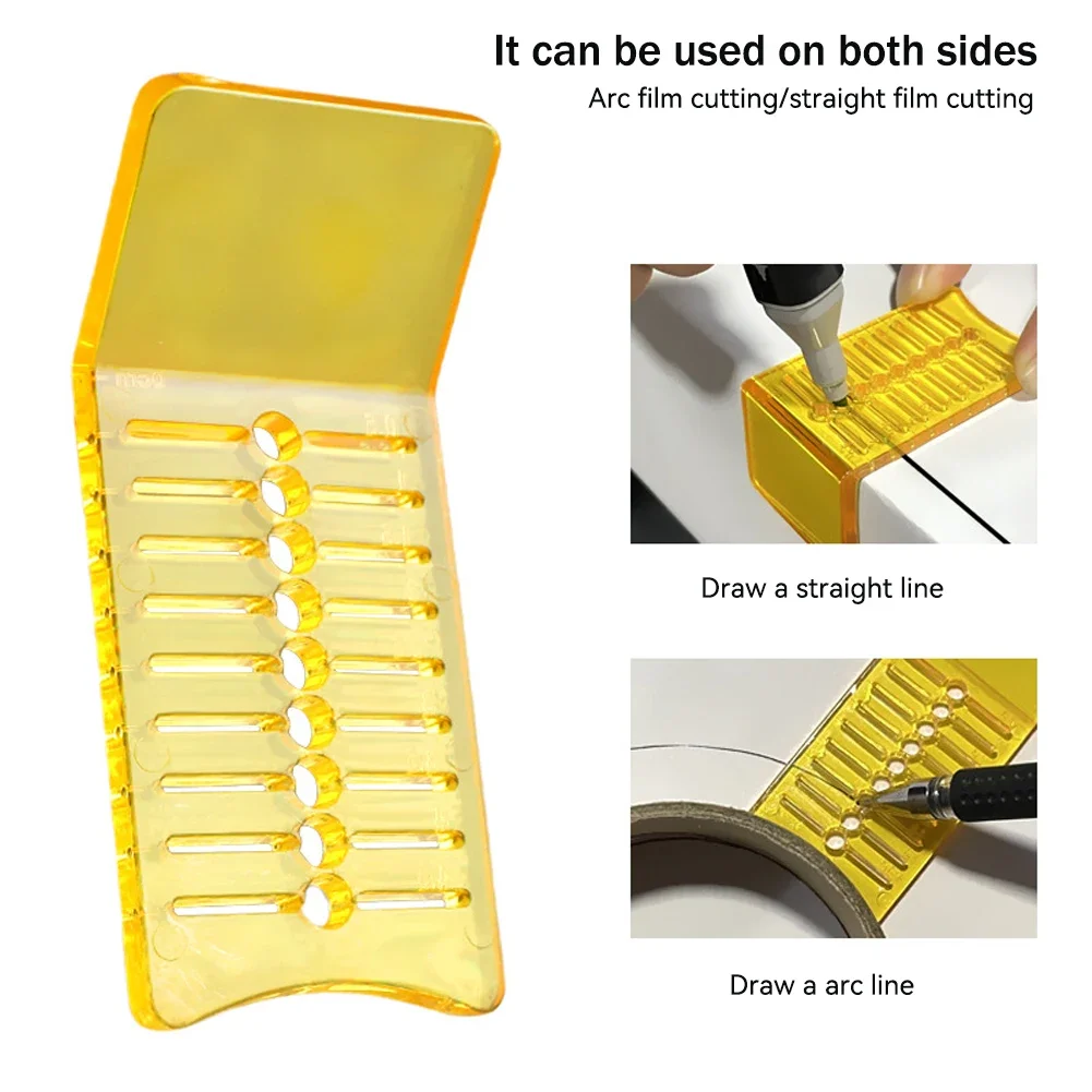Precision Car Film Scraper Tool 140&deg; 90&deg; Car Vinyl Film Wrapping Scraper Carbon Fiber Tint Squeegee Sticker Knife Measure Tool