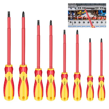 Cacciavite isolato Cacciaviti a croce a taglio Cacciavite piatto Phillips Strumenti di manutenzione professionali per elettricisti Utensile manuale 1