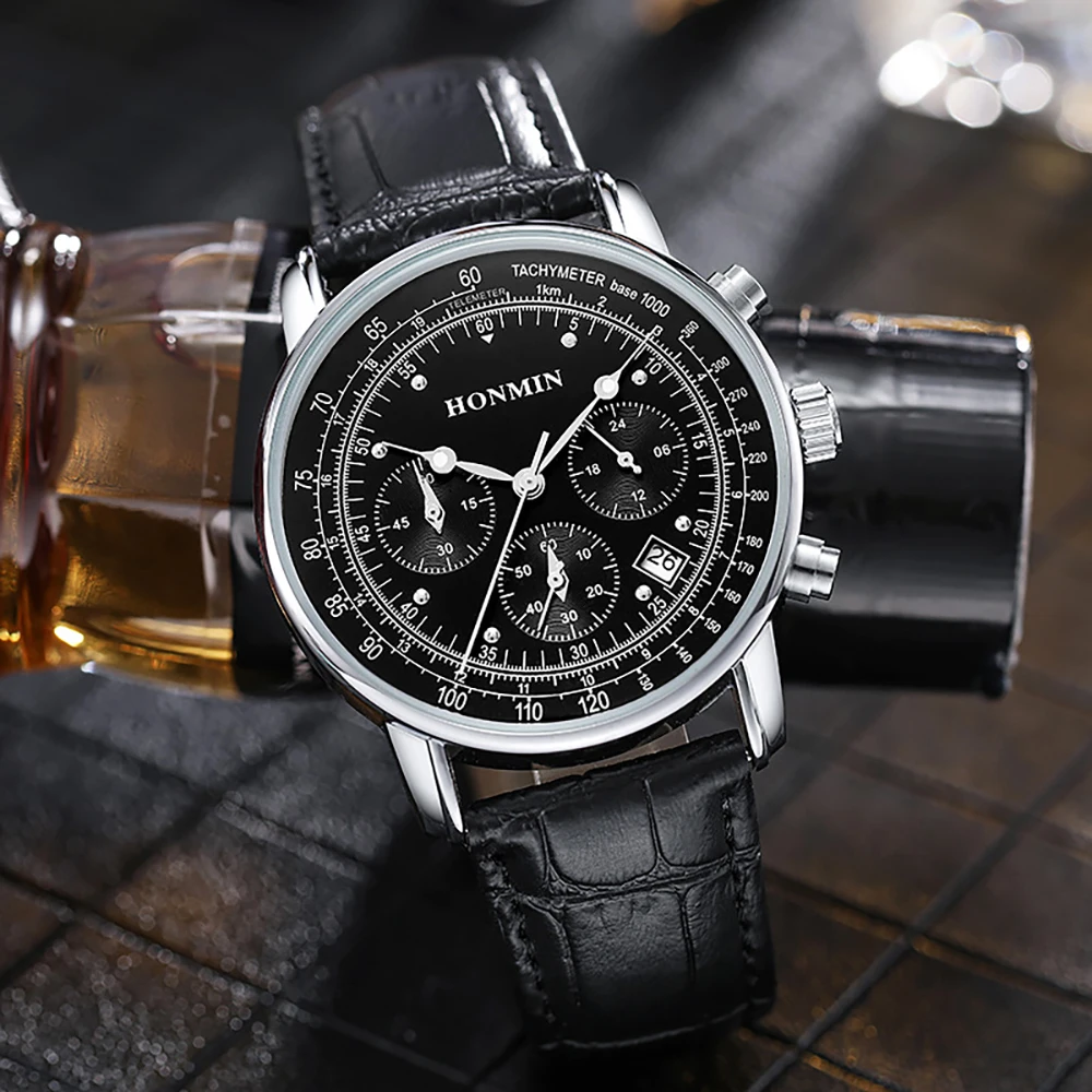 

Men Top Luxury Brand Watch Men's Casual Military Sport Quartz Men Watches Steel Leather Strap Business Clock Relogio Masculino