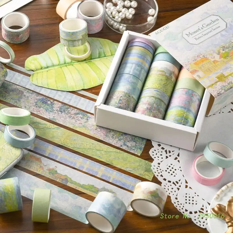 

20Rolls Retro Washi Tape Set 5 Size Wide Cute Decorative Tape for Scrapbooking,Planners,Gift Wrapping,DIY Crafts Art
