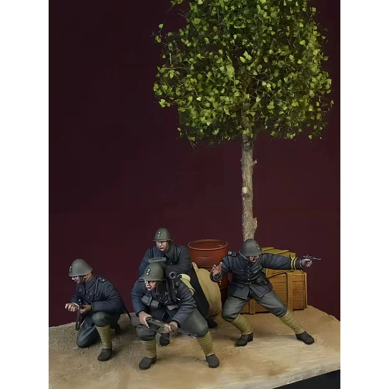 Lot De 4 Figurines Résine 1:35 – Soldats Soviétiques WW2 – Non Peintes