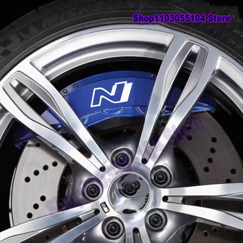 6Pcs Adesivo Freno Auto Per Hyundai N Performance I10 I20 I30 Tucson Kona Sonata Veloster Elantra