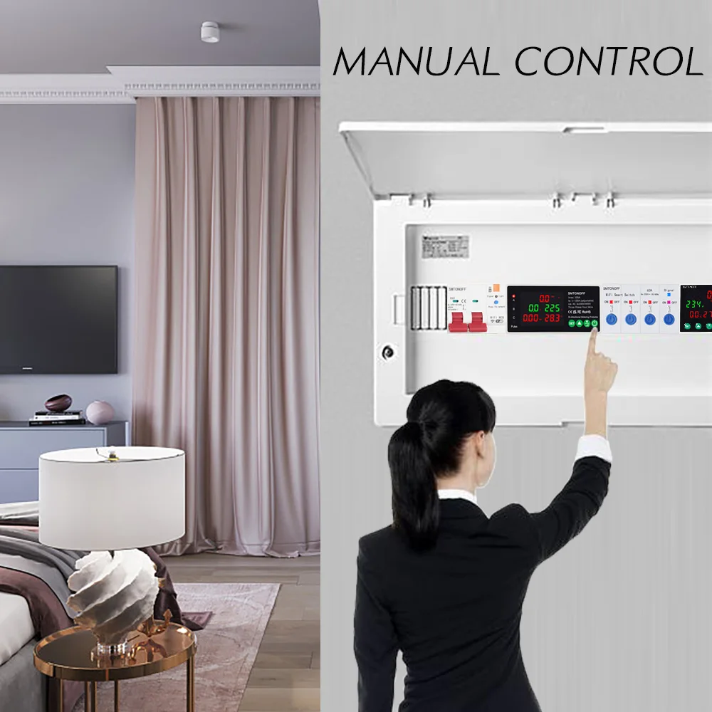 Tuya WiFi Three Phase 4P 100A Auto-Reclosing Over Under Voltage Protector Prepai