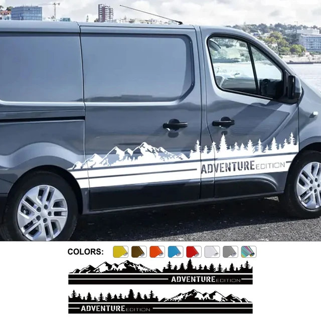 2PCS Auto Tür Aufkleber Für Renault Trafic 3 2 MK1 MK2 MK3 Tuning Zubehör  Camper Van Side Stripes Grafiken vinyl Film Aufkleber - AliExpress