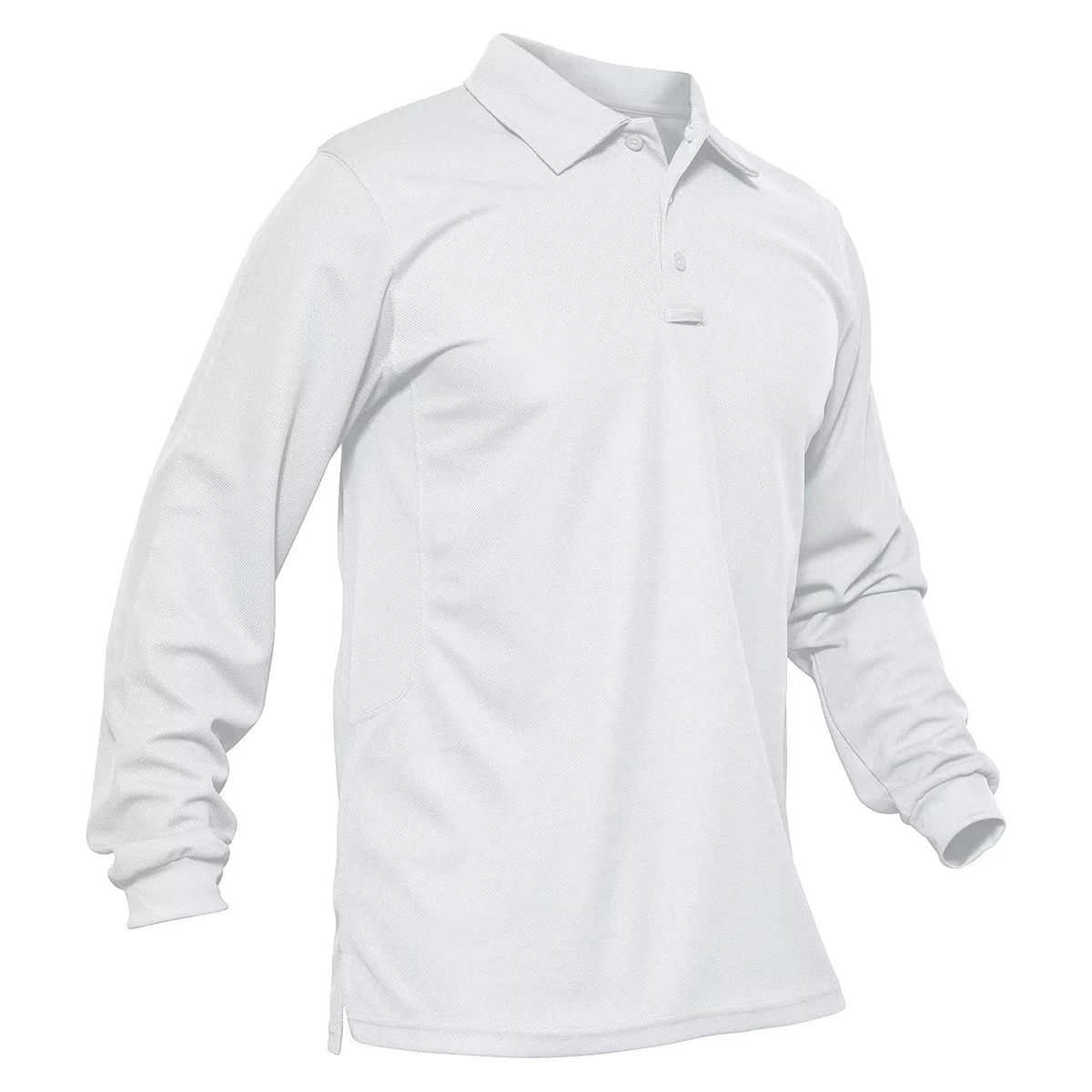 TACVASEN Herren-T-Shirt mit langen Ärmeln und Kragen, 3-Knopf-Schnell trocknendes Performance-Golfshirt, sportlich, lässig, Basic-Tops, feuchtigkeitsableitend – Detail 16
