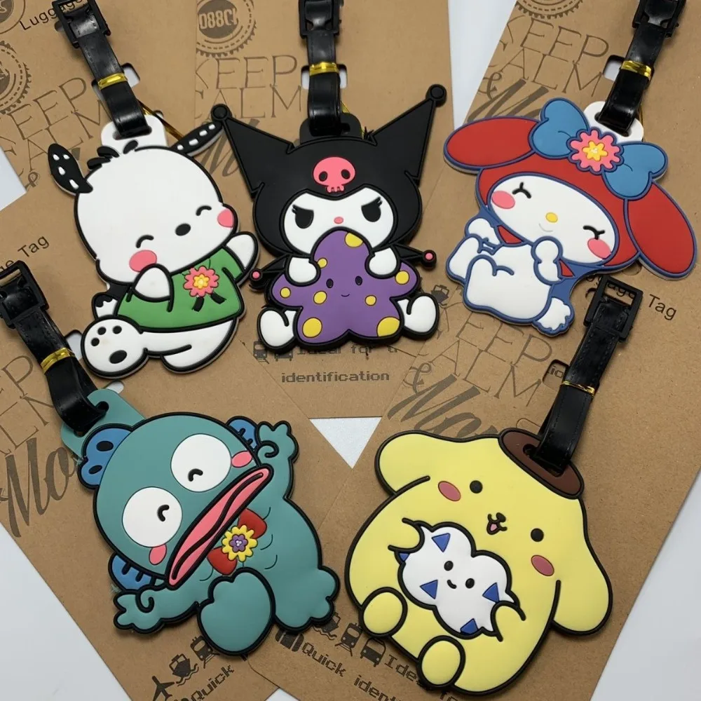 

Kawaii Sanrio аниме Моя Мелодия Cinnamoroll Kuromi почтовая бирка для багажа бирка для посадки на борт бирка для багажа мультяшный очаровательный подарок Hello Kitty