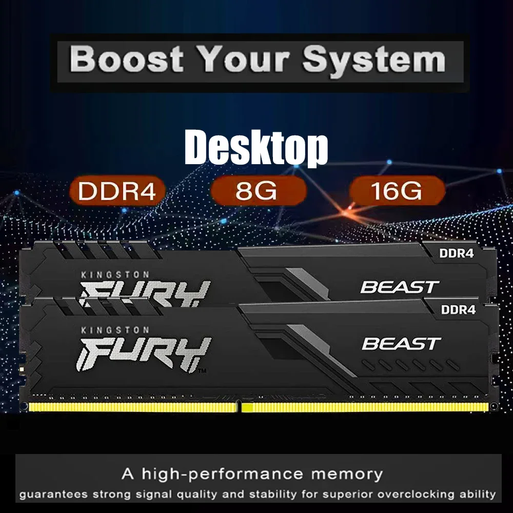 ram ddr4 memoria 4gb 8GB 16gb 2133mhz 2400mhz 3200mhz 2666mhz desktop ram memory Udimm Memory For Gaming HyperX FURY