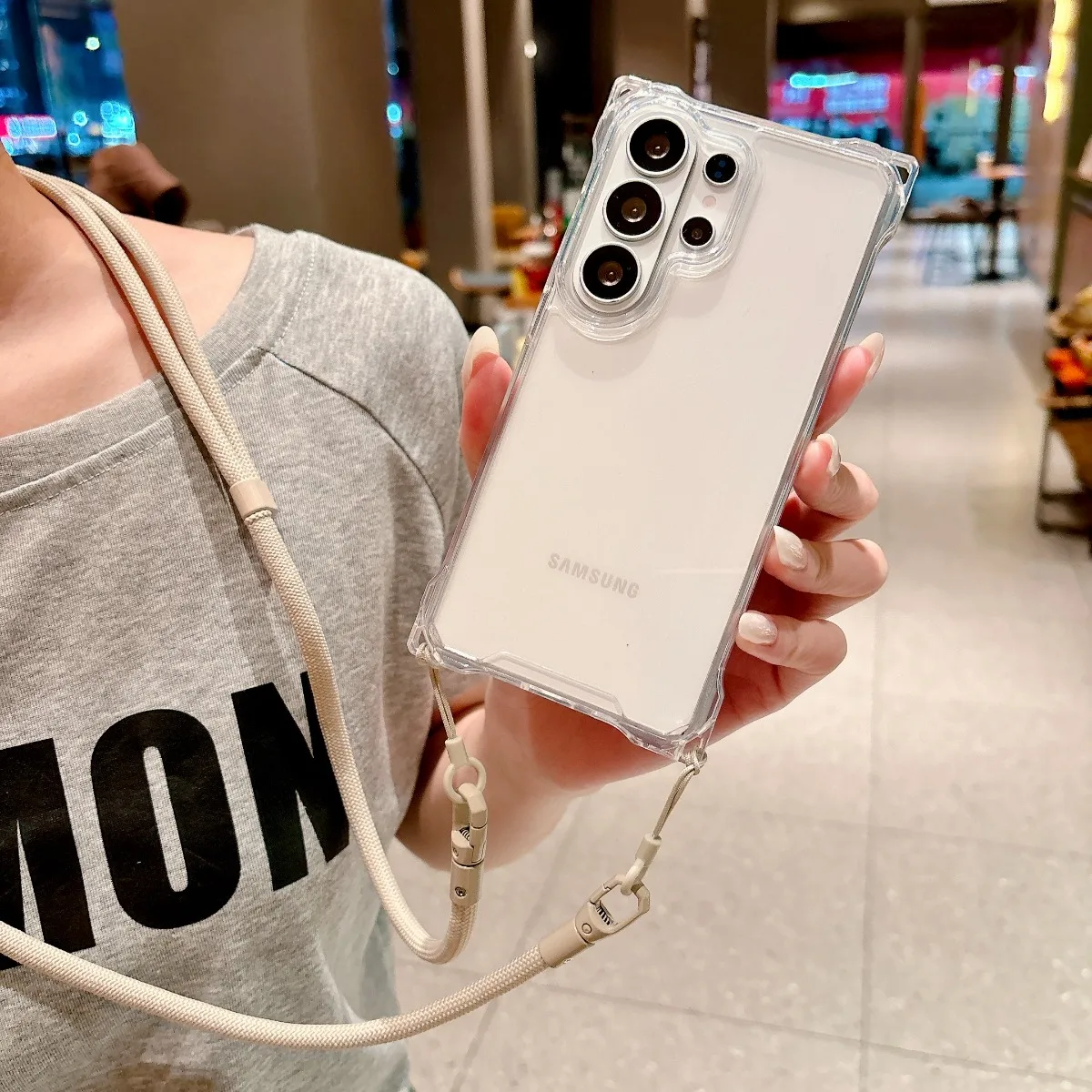 Clear Crossbody Transparent Phone Case with Adjustable Strap