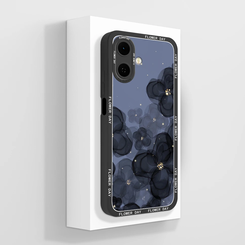 Floral Soft Silicone Phone Case with Full Coverage