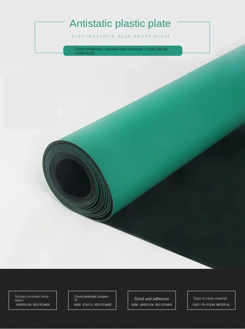Description Picture 2 of item1000*500*2mm Anti-static Table Mat Table Mat Table Cloth Anti-slip Laboratory Rubber Green Rubber Mat