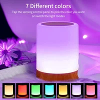 Touch Bedside Table Lamp RGB USB Rechargeable Night Light NightStand Desk Lamp Bedroom Decoration Kids Gift Dining Table Light 2