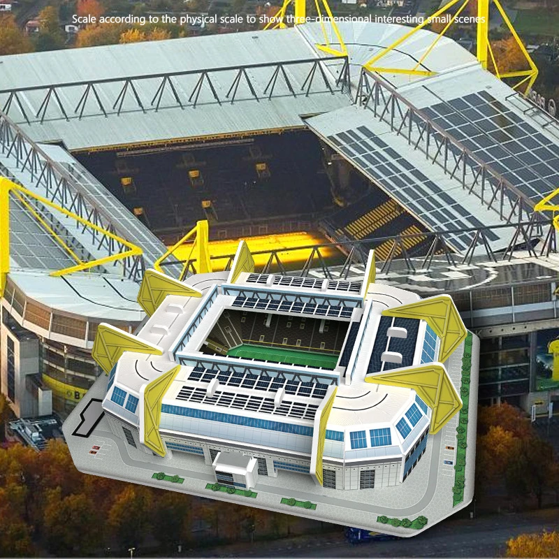 10 in 1 Champions League Football Stadium 3D Three-dimensional Paper Puzzle DIY Mosaic Construction Gym Toy Gift Educational Toy 6