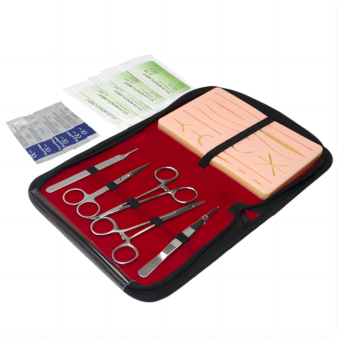 For Medical Surgical Suture Practice with Pre-cut Wounds Silicone 3 Layer Suture Practice Kit 2