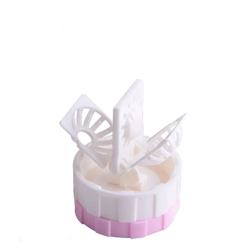 Portable Travel Eyewear Storage Holder Contact Lens Cleaner Case Manually Rotatable Glasses Lenses Container Clean Box 1PCS