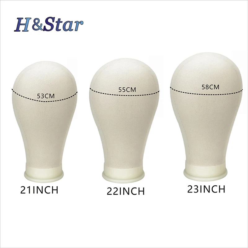 H&STAR Wig Soft Cork Canvas Block Head For Displaying Mannequin  Wig Making Canvas Head