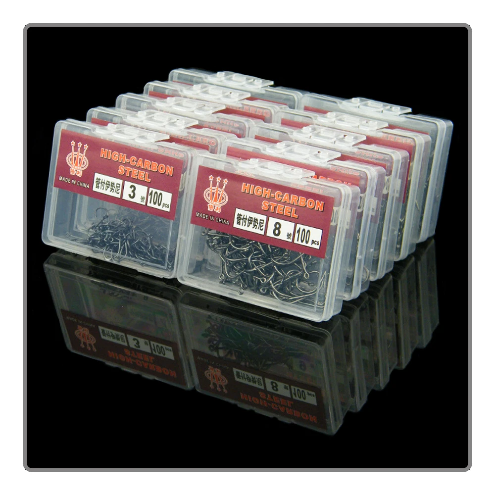 100 Tubes Of Izu Black Carbon Steel Hooks Perfect For Fishing Enthusiasts (5