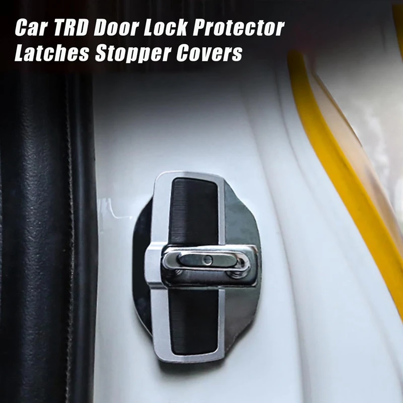 

4 комплекта автомобильных TRD стабилизатора двери защелки стопора крышки для Honda Civic Accord CRV HRV Odyssey прочная защелка дверного замка протектор