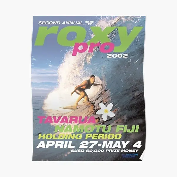 

Постер Roxy 2002 года для серфинга, художественное украшение для дома, картина, Современная роспись, комната, винтажная Настенная картина, Декор, забавный, без рамки