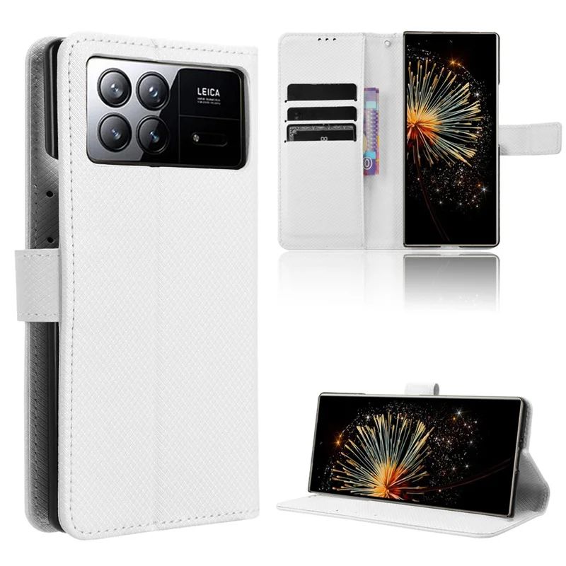 Per Xiaomi Mi Mix Fold 3 Custodia Luxury Cover Diamond Pattern Skin Pu Leather Wallet Stand Per Xiaomi Mix Fold 3 Fold3 Phone Bags
