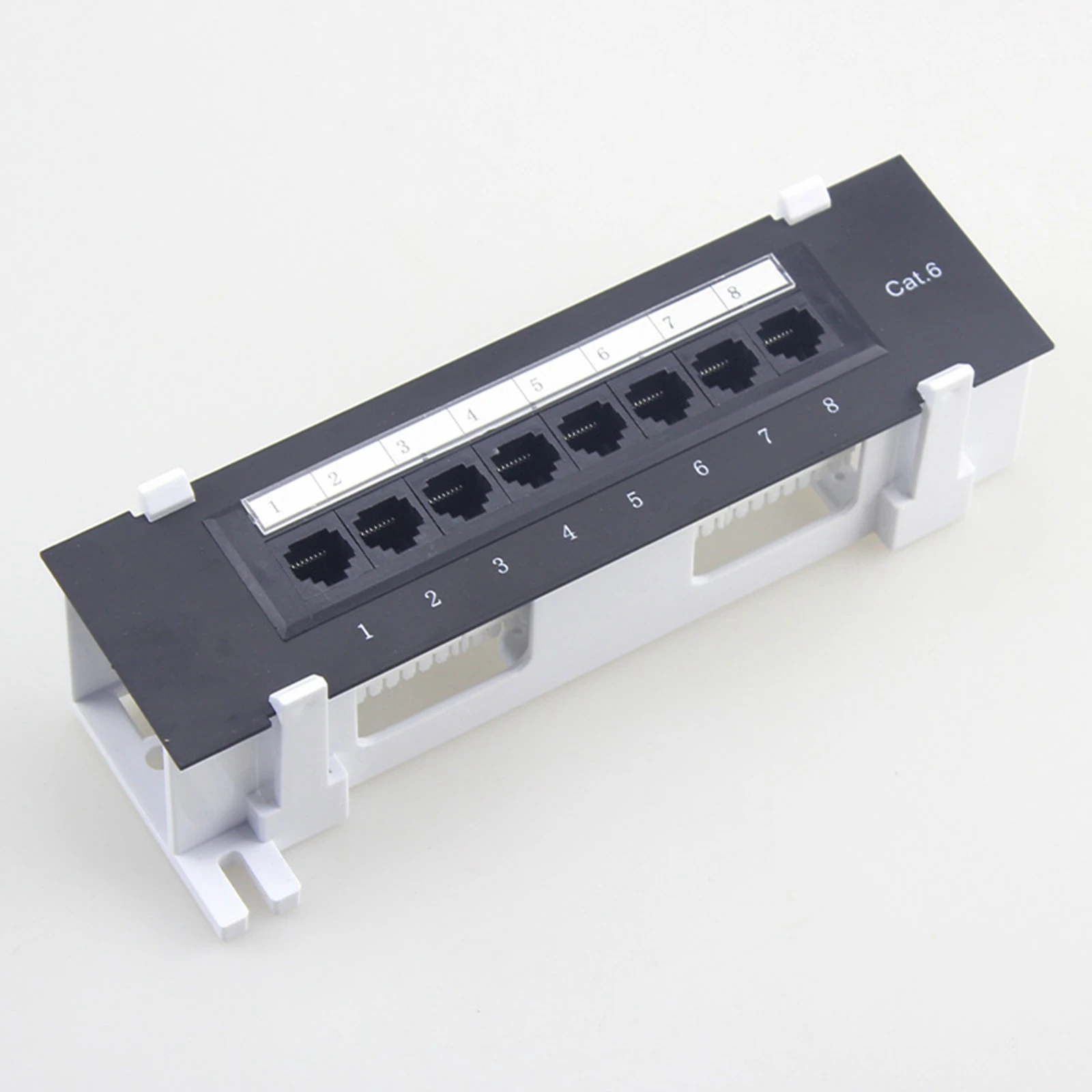 8Port Wall-Mounted Patch Panel Cat6 Cable Patch Panel Network Rack Cables Office Data Center Cable Management Rackmout network patch panel