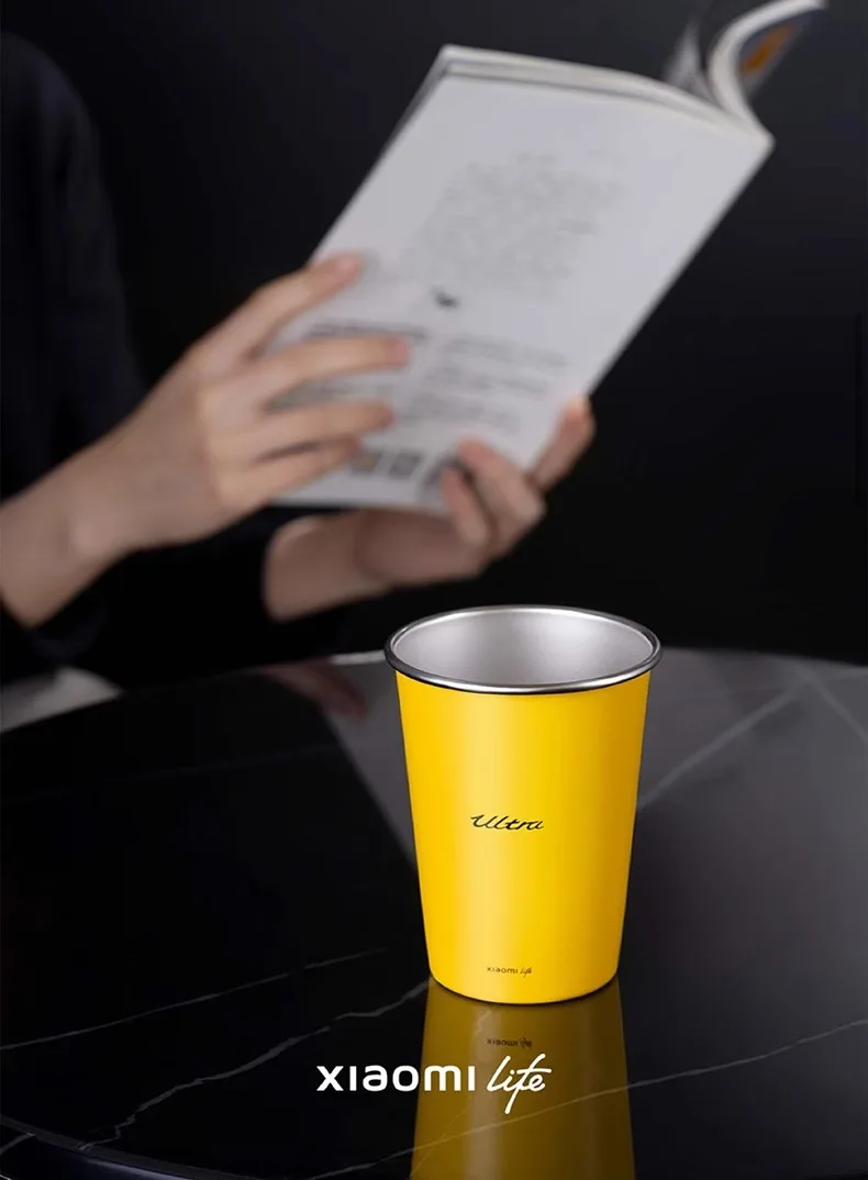Xiaomi Life Ultra Yellow 304 Stainless Steel Drinking Cup 350ML description image 3