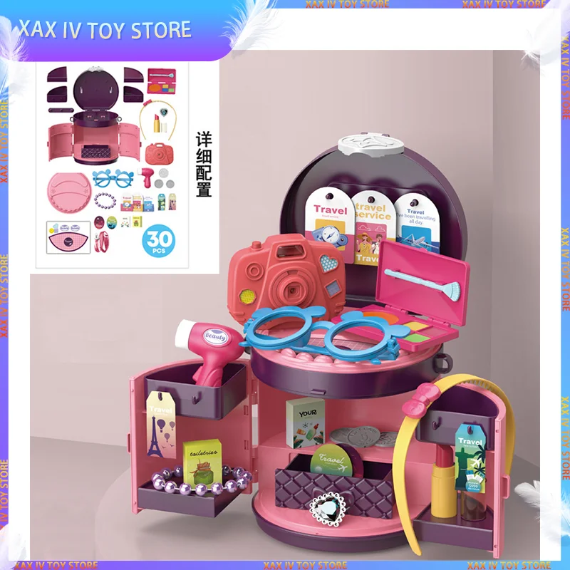 

New Children Simulated Makeup Toy Pretend Play Medical Equipment Handbag Set For Kids Cartoon Pet Supermarket Tools Role Play