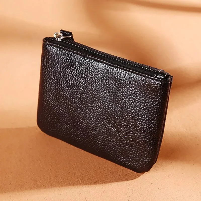 New 2024 Leather Men Wallets Premium Product Real Cowhide Wallets For Man Short Black #24060206