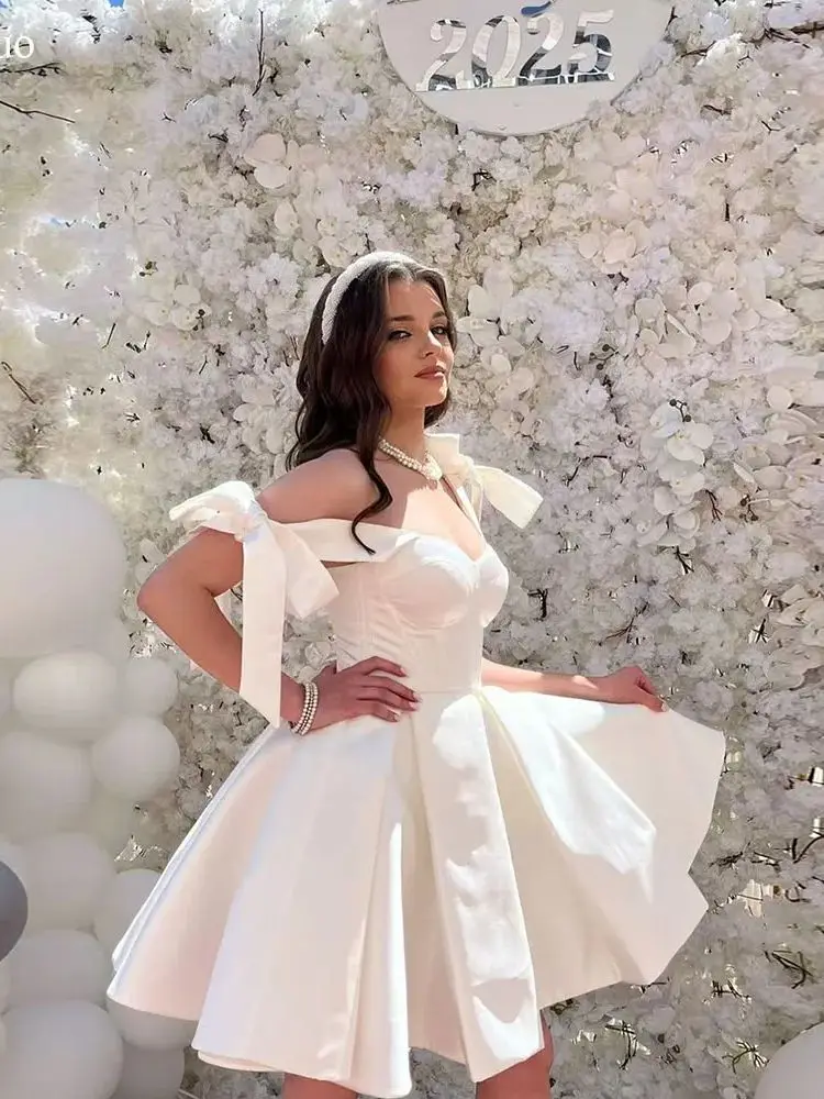 Mini A Line Homecoming Dresses Sweetheart Stain Party Gowns Off The Shoulder Bow | eBay Mini A Line Homecoming Dresses Sweetheart Stain Party Gowns Off The Shoulder Bow | eBay