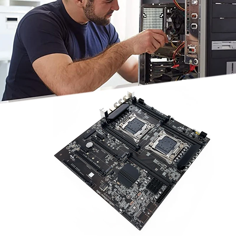 

Материнская плата X99 для майнинга, двойной процессор, слоты для памяти DDR4, 8X SATA2.0 NVME M.2, материнская плата для настольного сервера