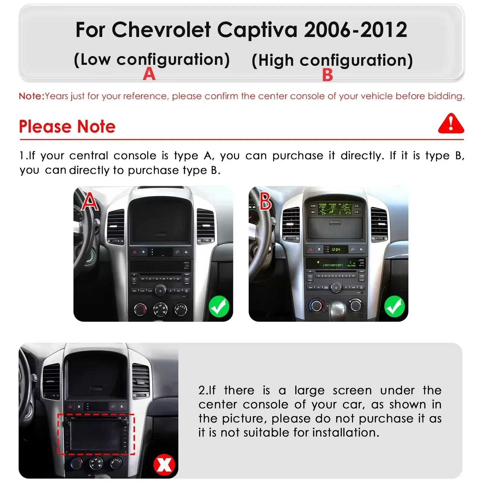 Radio para Auto Hizpo para Chevrolet Captiva Sport 2006-2012, Reproductor Multimedia con CarPlay, Android Auto, GPS, WIFI, FM, RDS, Autoradio, IA 2
