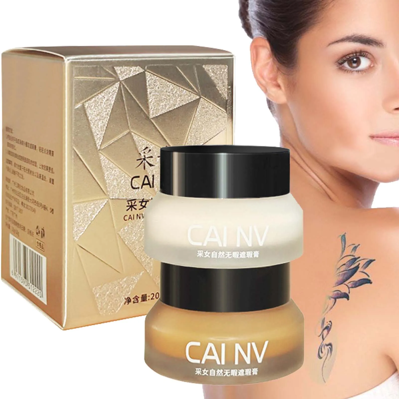 Tattoo Concealer Skin Cover Up Cream 2 Pieces 2 Colors Tattoo Concealer