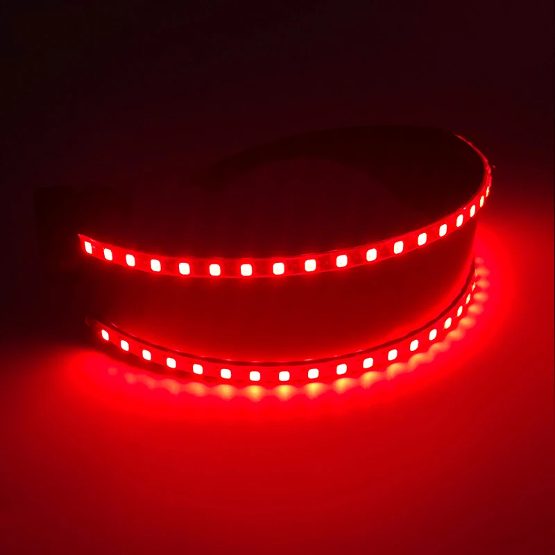 Futuristic Neon LED Party Glasses for Performers and Rave Enthusiasts