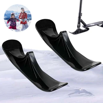 1 Pair Scooter Sled Sled Ski Board Snow Sledge Board Set Snow Ski Scooter Ski Scooter for Kids Outdoor Accessories 2