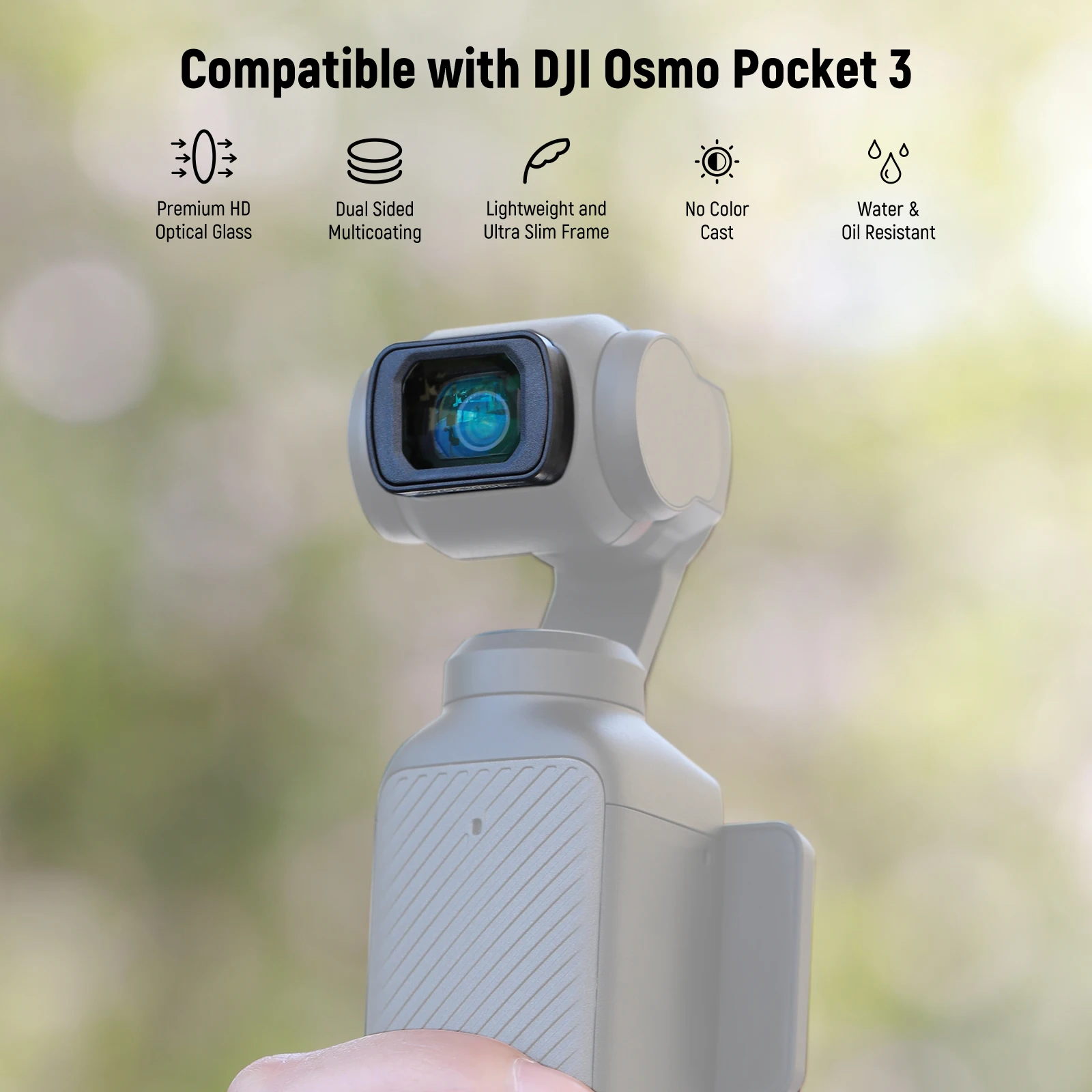 NEEWER Set di Filtri ND Magnetici Compatibile con DJI Osmo Pocket 3 Creator Combo Accessori, 6