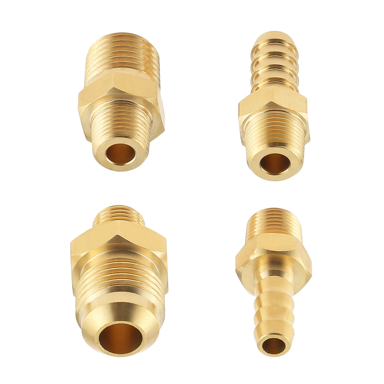0-20Psi POL High Pressure Adjustable Propane Regulator Valve 5/16"&1/4" Hose Barb Connector 1/4" NPT & 3/8" Flare Male Fitting
