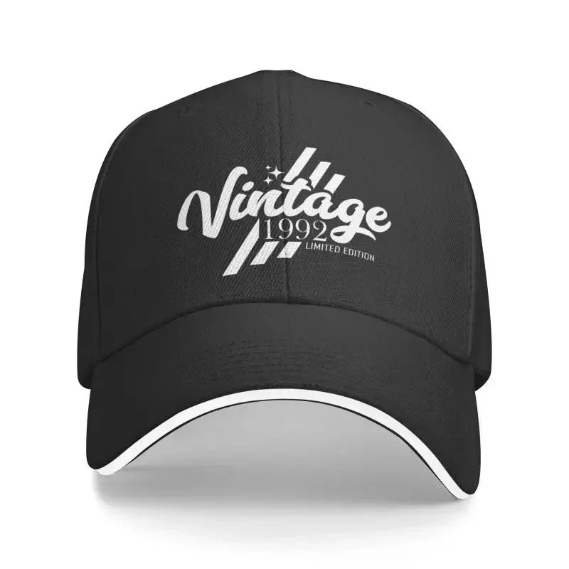 

Cool Vintage Born In 1992 Baseball Cap for Men Women Personalized Adjustable Unisex 30th Birthday Gifts Dad Hat Hip Hop