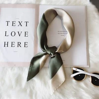 70x70cm Fashion Luxury Women Satin Silk Shawl Square Scarf Tie Wraps Neckerchief Scarves Lady Headband Bandana Foulard 3