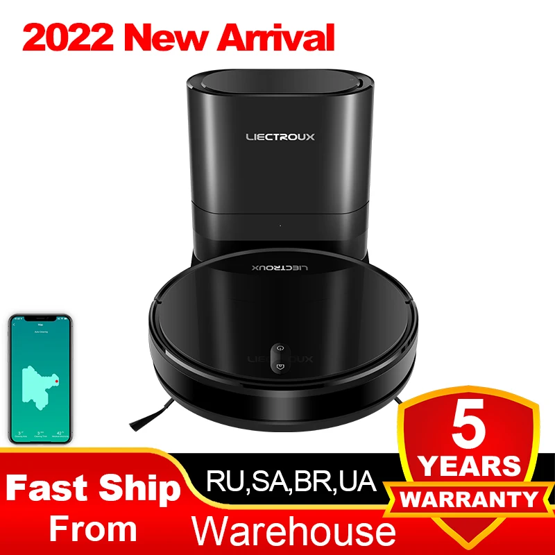 Liectroux M200 Robot Vacuum Cleaner & Mop Combo,self Emptying,smart